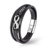 personalisiert mit gravur infinity unendlichkeit lederarmband herren geflochten nice uniqal